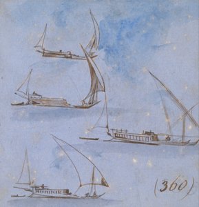 ナイル川のボートの研究 作： Edward Lear